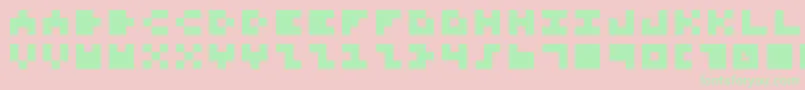 PixelRocks Font – Green Fonts on Pink Background