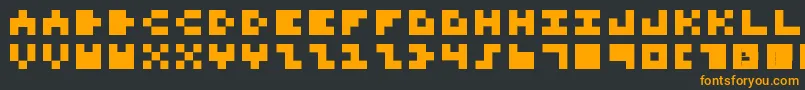 PixelRocks Font – Orange Fonts on Black Background