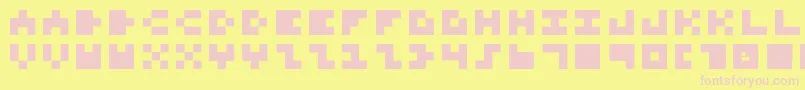 PixelRocks Font – Pink Fonts on Yellow Background
