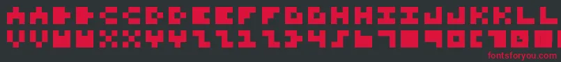 PixelRocks Font – Red Fonts on Black Background