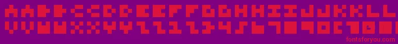 PixelRocks Font – Red Fonts on Purple Background