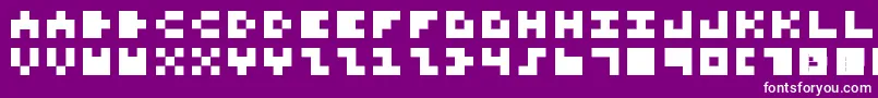 PixelRocks Font – White Fonts on Purple Background