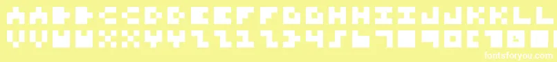 PixelRocks Font – White Fonts on Yellow Background