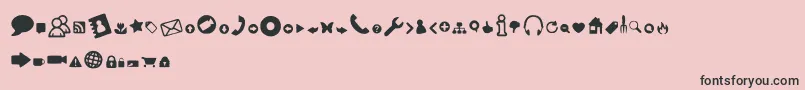 WebTools-Schriftart – Schwarze Schriften auf rosa Hintergrund