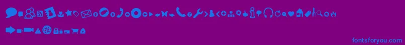 WebTools Font – Blue Fonts on Purple Background