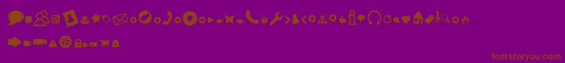 Шрифт WebTools – коричневые шрифты на фиолетовом фоне