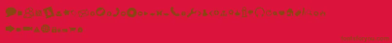 WebTools Font – Brown Fonts on Red Background