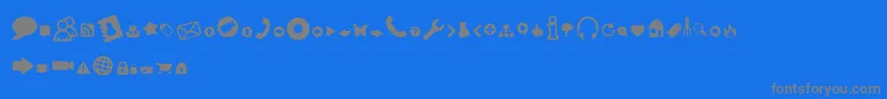 WebTools Font – Gray Fonts on Blue Background
