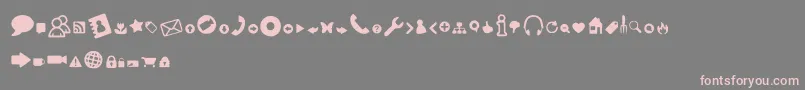 WebTools Font – Pink Fonts on Gray Background