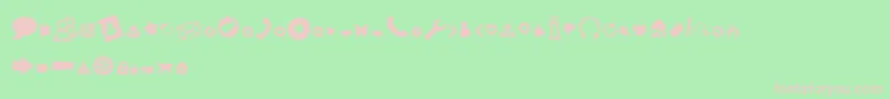 WebTools Font – Pink Fonts on Green Background