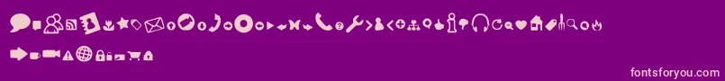 WebTools Font – Pink Fonts on Purple Background