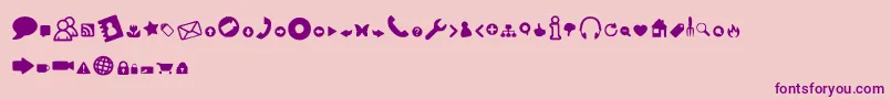 WebTools-Schriftart – Violette Schriften auf rosa Hintergrund