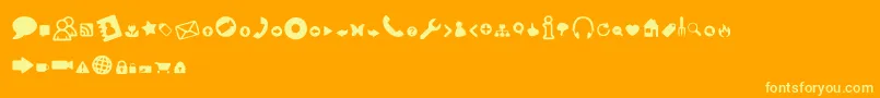 フォントWebTools – オレンジの背景に黄色の文字