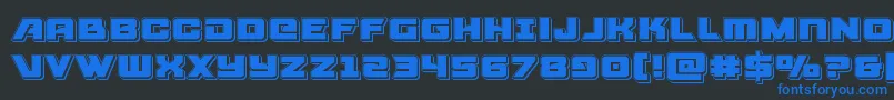 Aircruiserpunch Font – Blue Fonts on Black Background