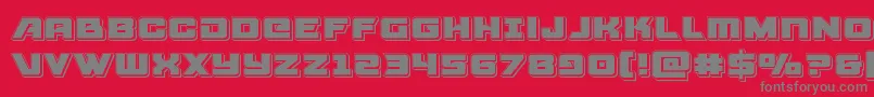 Aircruiserpunch Font – Gray Fonts on Red Background