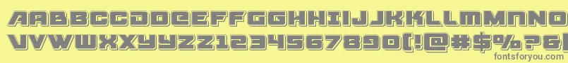 Aircruiserpunch Font – Gray Fonts on Yellow Background