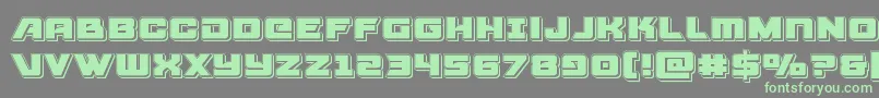 Aircruiserpunch Font – Green Fonts on Gray Background