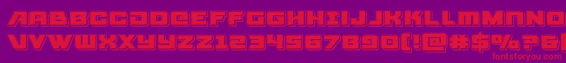 Aircruiserpunch Font – Red Fonts on Purple Background