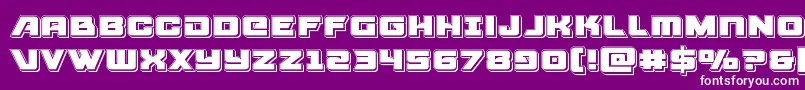 Aircruiserpunch Font – White Fonts on Purple Background