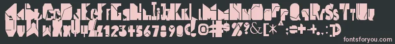 BlockMiddleLine Font – Pink Fonts on Black Background