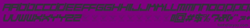 QuaaludehulkItalic Font – Black Fonts on Purple Background