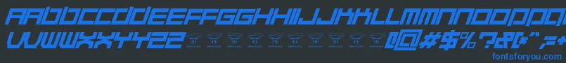 QuaaludehulkItalic Font – Blue Fonts on Black Background