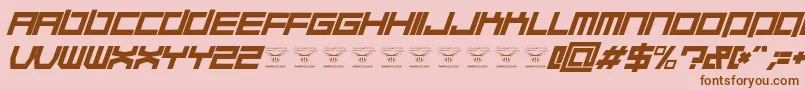 QuaaludehulkItalic Font – Brown Fonts on Pink Background