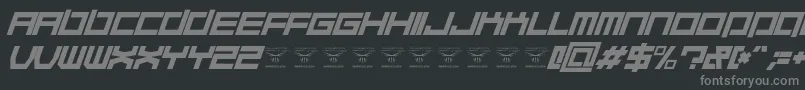 QuaaludehulkItalic Font – Gray Fonts on Black Background