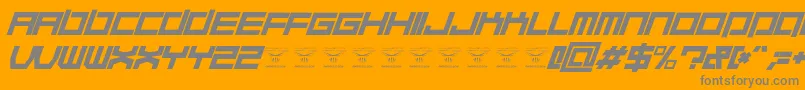 QuaaludehulkItalic Font – Gray Fonts on Orange Background