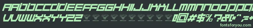 QuaaludehulkItalic Font – Green Fonts on Black Background