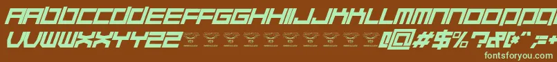 QuaaludehulkItalic Font – Green Fonts on Brown Background