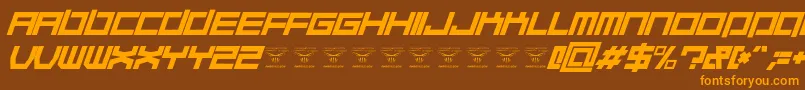 QuaaludehulkItalic Font – Orange Fonts on Brown Background