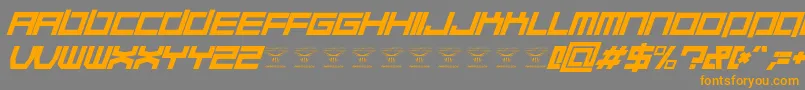 QuaaludehulkItalic Font – Orange Fonts on Gray Background