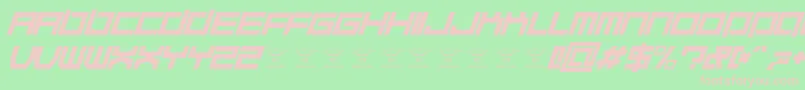 QuaaludehulkItalic Font – Pink Fonts on Green Background