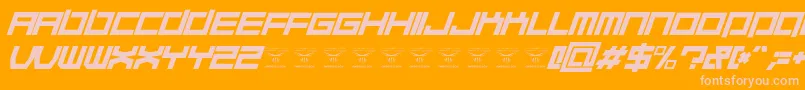 QuaaludehulkItalic Font – Pink Fonts on Orange Background