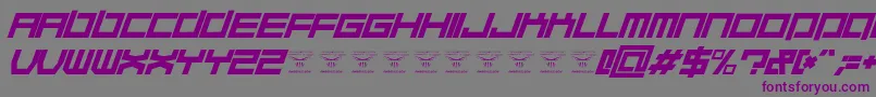 QuaaludehulkItalic Font – Purple Fonts on Gray Background