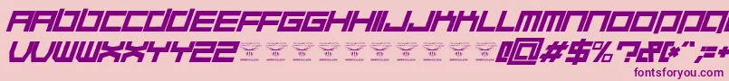 QuaaludehulkItalic Font – Purple Fonts on Pink Background