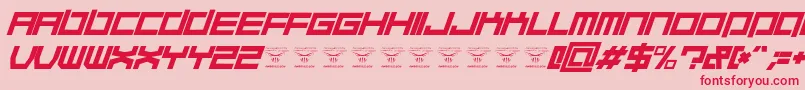 QuaaludehulkItalic Font – Red Fonts on Pink Background