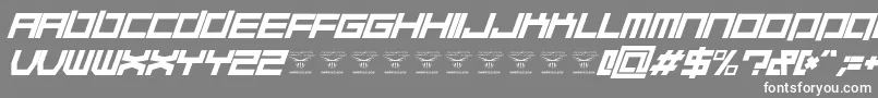 QuaaludehulkItalic Font – White Fonts on Gray Background