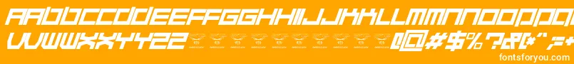 QuaaludehulkItalic Font – White Fonts on Orange Background