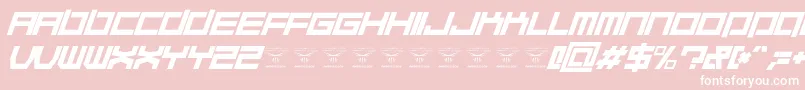 QuaaludehulkItalic Font – White Fonts on Pink Background