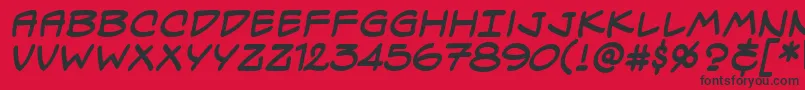 Fonte Specvbb – fontes pretas em um fundo vermelho