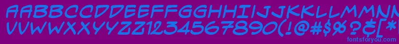 Specvbb Font – Blue Fonts on Purple Background