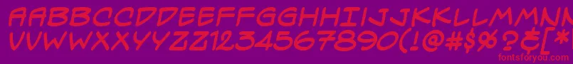 Specvbb Font – Red Fonts on Purple Background