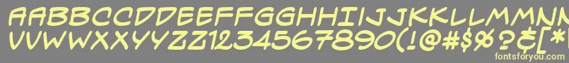 Specvbb Font – Yellow Fonts on Gray Background