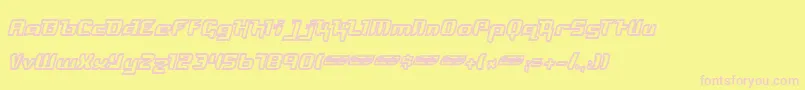 Police FreyaOutline – polices roses sur fond jaune