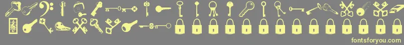 Samyskeysnkeys Font – Yellow Fonts on Gray Background