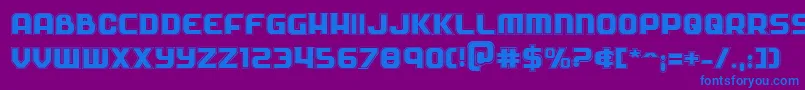 Soldieracad Font – Blue Fonts on Purple Background