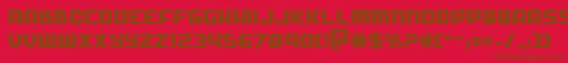 Soldieracad Font – Brown Fonts on Red Background