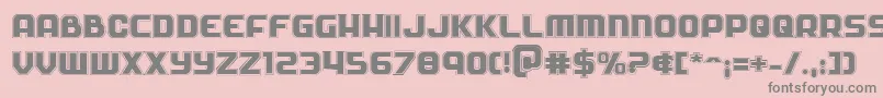 Soldieracad Font – Gray Fonts on Pink Background